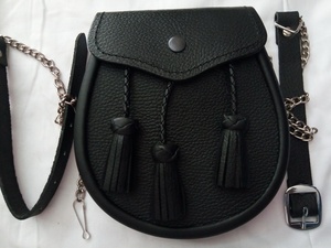 Accesorios para instrumentos musicales Día tradicional Sporran Sporrans de cuero negro Muestra gratis Tienda de venta en línea - Product Image 3