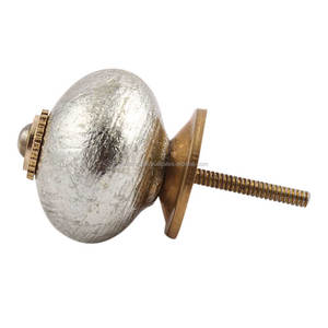 Boutons et poignée solides en argent, fait à la main, plusieurs couleurs disponibles, pour armoire - Product Image 2