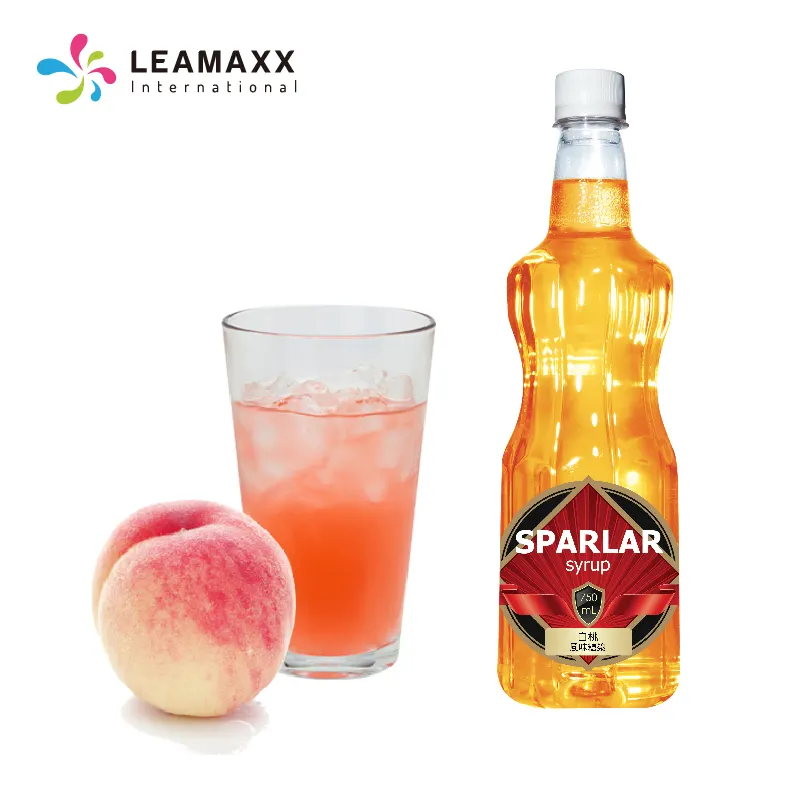 Taiwan Popular Sparlar White Peach Flavor Syrup from Bubble Milk Tea Supplies Wholesale