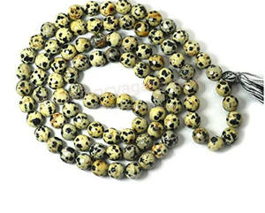 <b>Dalmatian</b> Jasper Natural Crystal Agate beads jap Mala - Product Image 1