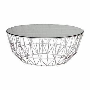 Meubles de salon en métal de qualité Table basse décorative pour la maison de couleur grise au design classique - Product Image 1
