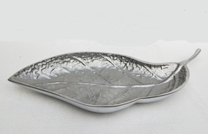 Plateau de fruits de restaurant fait à la main plateau décoratif en aluminium modèle en métal poli placage décoration de la maison - Product Image 2