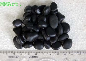 Galets de surface lisse polis à la jet noire brillante, pierre naturelle, style industriel, design MMArt, garantie de plus de 5 ans - Product Image 4