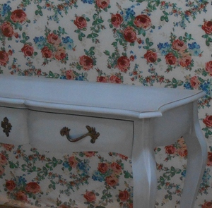 โต๊ะคอนโซลโบราณสีแดง เฟอร์นิเจอร์ไม้มะฮอกกานี - Product Image 3