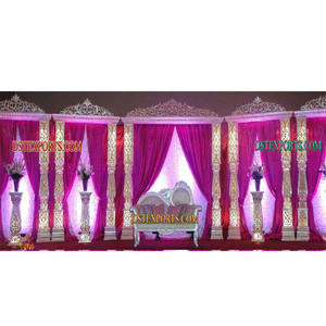 Latest Indian Fiber Pillar Lighted Stage <b>Decorations</b> Asian Wedding Stage Set from Manufacturer 2026 <b>New</b> <b>year</b> sale Australia - Product Image 1