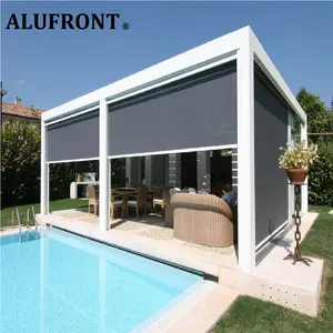 ALUFRONT high quality motorized sun shades zip blind / Flyscreen