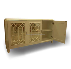 Muebles de indonesia, buffet de cristal blanco de Dwira Jepara, muebles con espejo de indonesia. - Product Image 4