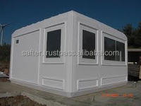 Panneaux sandwich en polyuréthane blancs minimalistes écologiques SAFTER Premium pour extérieur 3,9x3,9x2,4m, entrepôt préfabriqué en fibre de verre