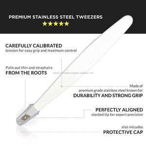 Ensemble professionnel de 4 pinces à épiler en acier inoxydable, durables, réutilisables, à pointes inclinées et pointues, pour la beauté et les sourcils - Product Image 4