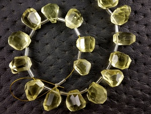 Perles de pépites de Quartz de citron à facettes naturelles pour collier, Bracelet, boucle d'oreille, bijoux de bricolage, perle de fabrication indienne - Product Image 4