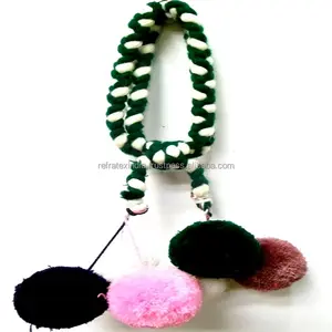 decorative wholesale colorful curtain tieback with acrylic pom pom for textile accessories Handmade Colorful tassel