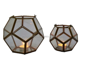 Portavelas de Metal de Latón Antiguo Hecho a Mano, Decoración de Filigrana para el Hogar, Elegantes Portavelas IHA MFG IHACA044 - Product Image 3