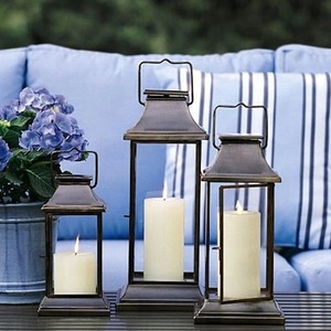 Farol Metálico Moderno con Técnica de Soldadura, Acabado con Recubrimiento en Polvo Marrón, para Decoración del Hogar y Bodas, Tamaños y Colores Personalizados - Product Image 3