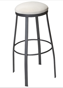 Mobilier industriel Design Siège rond Tabouret de bar avec repose-pieds Tabouret de bar en fer - Product Image 2