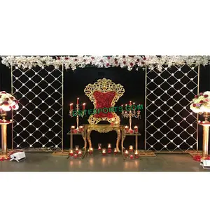 有名なデザインの結婚式のキャンドルの壁、結婚式のステージバックキャンドルの壁の装飾、エレガントな結婚ステージのキャンドルの壁