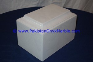 Traditionnel marbre urnes ziarat blanc de carrare sculpté à la main pour adultes animaux monuments commémoratifs funéraires crémation cendres - Product Image 3