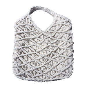 Bolsos de hombro de macramé de estilo bohemio, bolsos de playa hechos a mano de macramé de verano de la India - Product Image 4