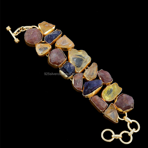 การออกแบบที่ไม่ซ้ำกันขายส่งทัวร์มาลีนและ Citrine สร้อยข้อมืออัญมณี - Product Image 1