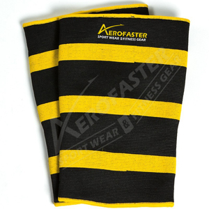 Manchons de genou double plis en latex et polyester pour la salle de sport et la musculation - Product Image 2