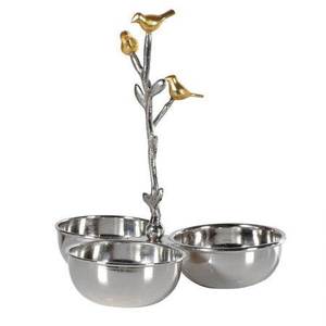 Bol de service pour aliments, design argenté, décoration moderne, décoration antique, bols de service de luxe - Product Image 1