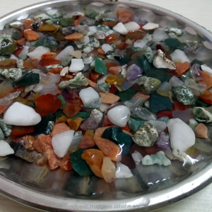 Gravier d'agate naturel multicolore décoratif fantaisie pour aquarium, mélange de pierres concassées, couleur unie, prix économique par tonne, extérieur - Product Image 2
