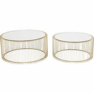 Meubles de salon en métal de qualité Table basse décorative pour la maison de couleur grise au design classique - Product Image 3
