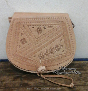 Bolso de Hombro de Cuero Genuino para Mujer, Estilo Marroquí de Lujo, Hecho a Mano, con Forro de Lona, Cierre de Seguridad, Hecho en Marruecos para Viajes - Product Image 1