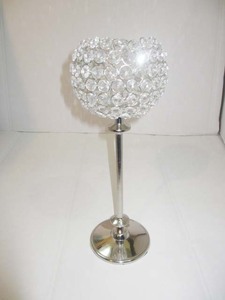 Pièce maîtresse de mariage boule de cristal Autre catégorie de bougeoirs Lanternes Bocaux à bougies - Product Image 2