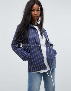 Chaquetas cortavientos de alta calidad con diseño en blanco personalizado para mujer, chaquetas cortavientos impermeables en blanco para mujer - Product Image 4