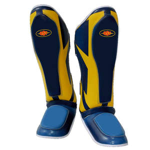 Logo personnalisé en cuir véritable Muay Thai Guard Protector crochet antidérapant fermeture des yeux Protection complète pour la boxe tibia - Product Image 3