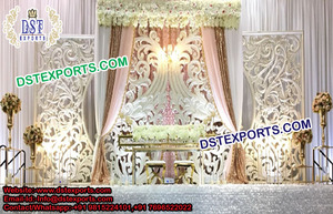 Paneles de fondo de escenario de boda glamurosa, Panel Rectangular, instalación de fibra, fabricante de decoración - Product Image 5