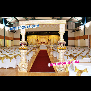 Arco de Bienvenida con Diseño de Ganesha para Bodas, Estilo Paraguas, Fabricante de Arcos de Entrada para Bodas en EE. UU. - Product Image 1