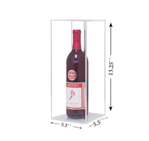 Hình Chữ Nhật Rõ Ràng <span class=keywords><strong>Acrylic</strong></span> Wine Bottle Box Perspex Champagne Hiển Thị Trường Hợp - Product Image 5