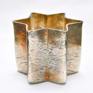 Portavelas de vidrio para decoración del hogar, soporte votivo de METAL de lujo, el más vendido, tarro de vela de boda - Product Image 1