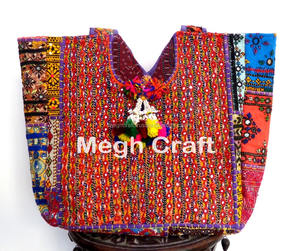 Banjara Coin Mirror Work Big Jhola Bag -Vintage India Handicraft Banjara Tote <b>Handbag</b>- Indian Handmade Banjara Cotton Boho Bag - Product Image 2