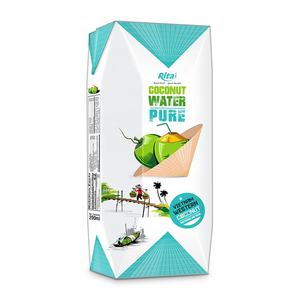 Purée d'eau de noix de coco 200ml 100% pure de haute qualité avec goût sucré naturel du Vietnam Emballage de boîte tropicale - Product Image 6