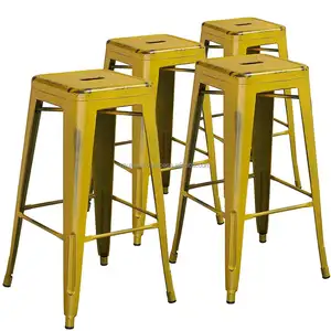 Barstool Moderna Tamboretes de Barra Industrial Sem Encosto Peso Leve