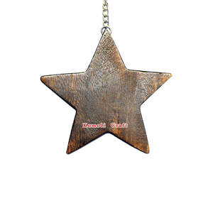 ของตกแต่งคริสต์มาสรูปดาวทำจากไม้ขัดเงาและหัวใจสีม่วงแบบแบนสำหรับงานฝีมือแบบ DIY ต้นไม้และวันหยุด - Product Image 1