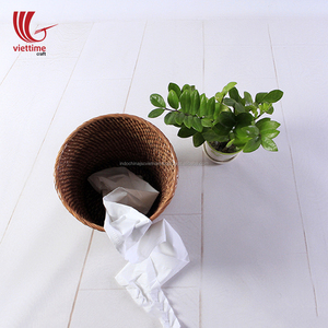 Panier de déchets de papier, corbeille en osier et rotin fait à la main, 10 pièces - Product Image 3