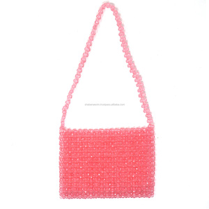 Handmade Casual Tote Women's Wedding <b>Clutch</b> Single Plain Hand Beaded Bag with <b>Pearl</b> Beading Customized Size Open - Product Image 6