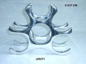 Estantería triangular de aluminio fundido para vino, con acabado de pulido de espejo, disponible en otros estilos de almacenamiento, decoración del hogar - Product Image 3