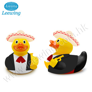 Mexico Vinyl Mariachi Yellow Rubber <strong>Duck</strong> Baby <strong>Bath</strong> <strong>Toy</strong> Music Promo Gift Item - Product Image 2
