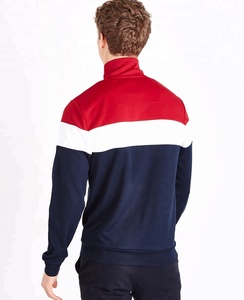 Vêtements pour hommes en gros, sur mesure, de haute qualité, kaki, surdimensionné, à blocs de couleur, fermeture éclair, tricoté, anti-froissement, 100% coton, polaire, écologique, hiver - Product Image 3