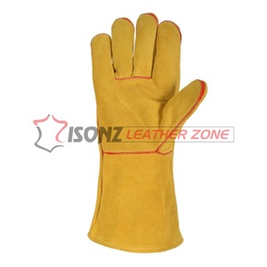 Gants de sécurité Tig de taille XL en cuir de vache fendu résistant à la chaleur, anti-coupures, antidérapants avec fonction anti-impact pour le travail - Product Image 3