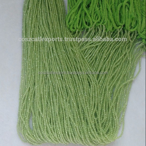 Perles naturelles en pierre péridot ronde à facettes 2-3mm perles vertes à facettes en vrac disponibles en tailles 4mm 3mm 2mm - Product Image 1