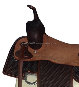 Silla de Montar de Cuero Genuino Resistente Rider's Trust Western English para Carreras y Equitación - Product Image 2