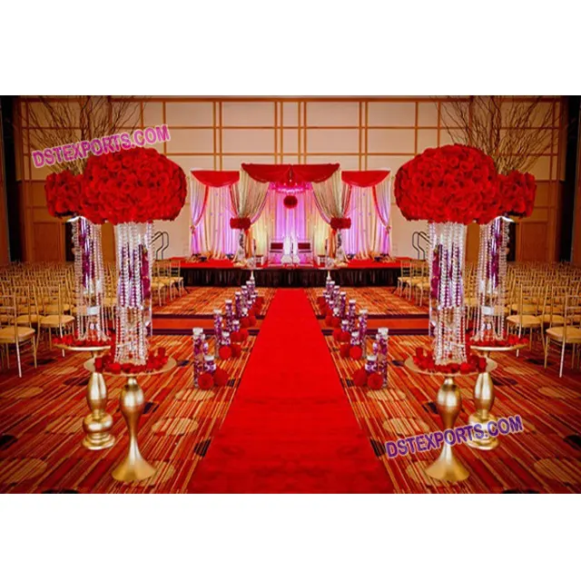 Wedding Aisleway Crystal Pillar Wedding Walkway Crystal Stand Pillars wedding walkay pillars