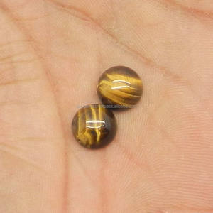 Ojo de Tigre auténtico de colección de moda, cabujones redondos de 10mm, gemas sueltas de 4,20 Cts para fabricación de joyas - Product Image 3