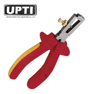 Taiwan Made High Quality Electrical Insulated Tools 1000V VDE Insulated Wire Stripping Pliers with Spring