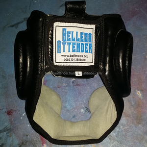 Protector de piel auténtica para la cabeza de boxeo, Protector de cabeza para casco de combate - Product Image 2